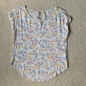 Pink Rose wildflower blouse